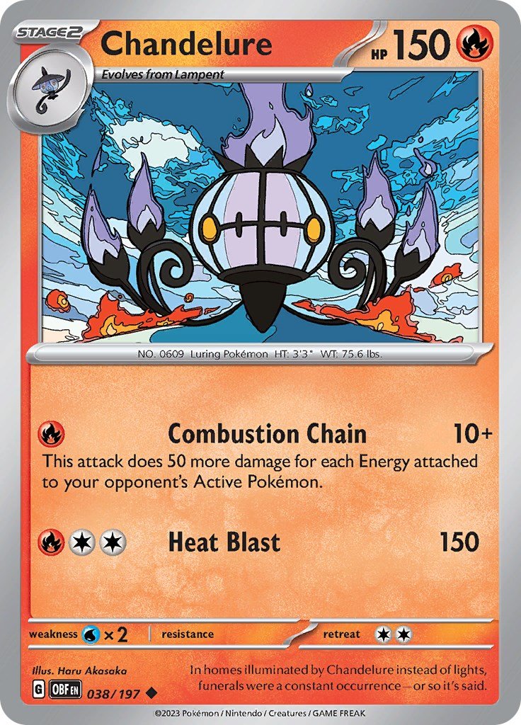 Chandelure [OBF - 038/197] - Cartes Sportives Rive Sud
