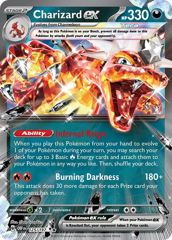 Charizard ex - 125/197 [OBF - 125/197] - Cartes Sportives Rive Sud