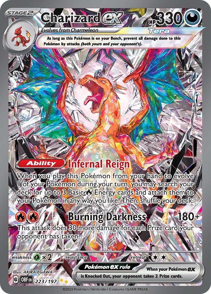 Charizard ex - 223/197 [OBF - 223/197] - Cartes Sportives Rive Sud