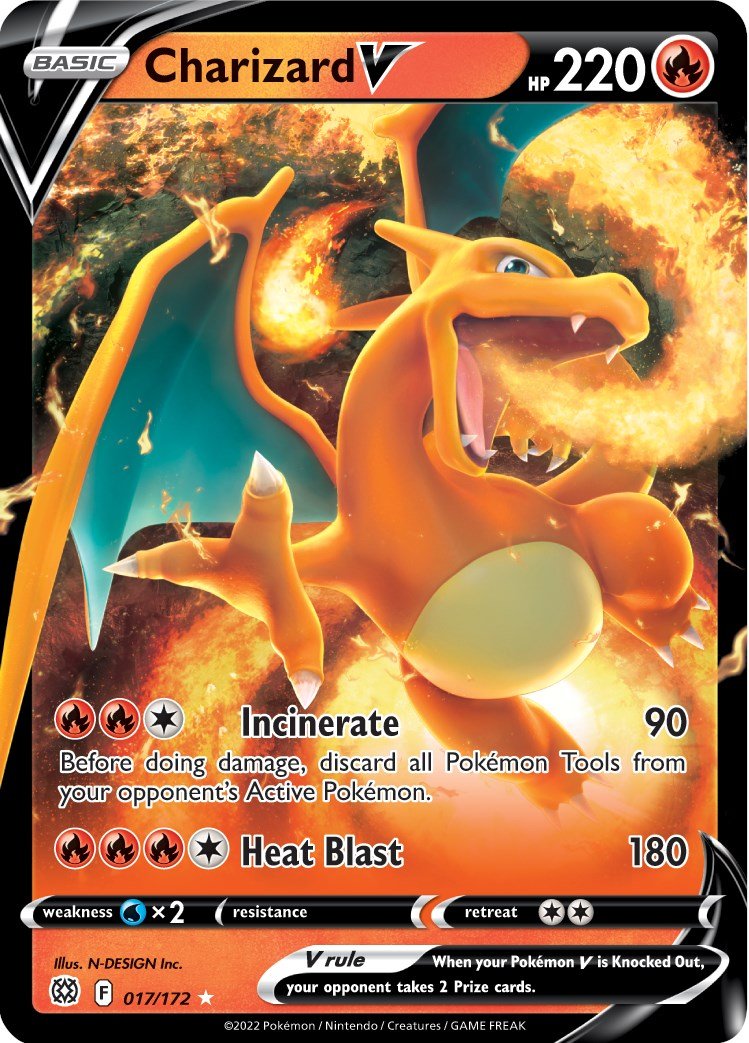 Charizard V [SWSH09 - 017/172] - Cartes Sportives Rive Sud
