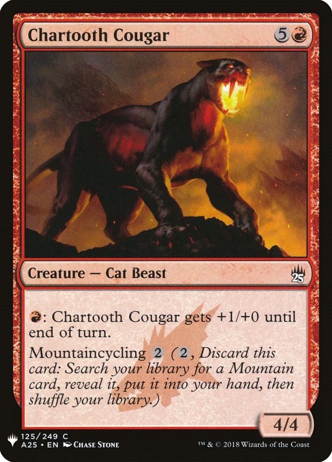 Chartooth Cougar [LIST - 125] - Cartes Sportives Rive Sud