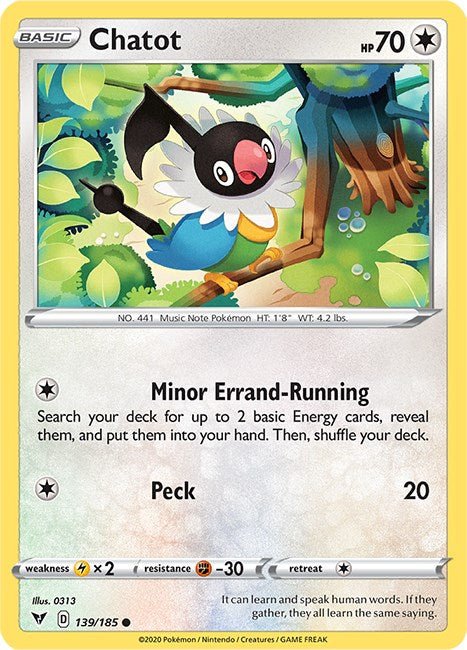 Chatot [SWSH04 - 139/185] - Cartes Sportives Rive Sud