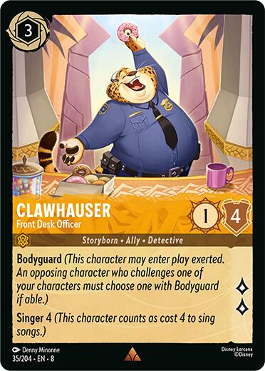Clawhauser - Front Desk Officer [8 - 35/204] - Cartes Sportives Rive Sud