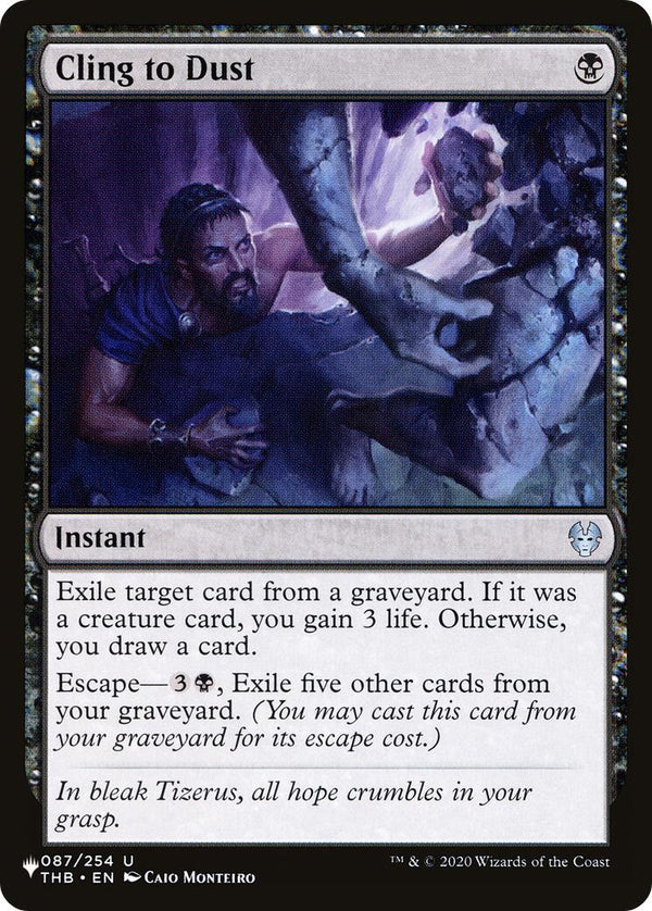 Cling to Dust [LIST - 087/254] - Cartes Sportives Rive Sud