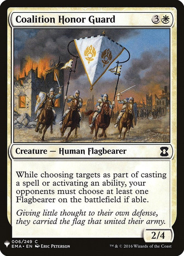 Coalition Honor Guard [LIST - 6] - Cartes Sportives Rive Sud