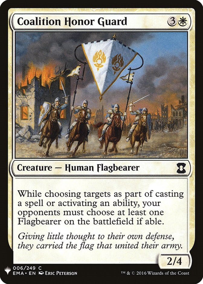Coalition Honor Guard [LIST - 6] - Cartes Sportives Rive Sud