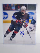 Cole Caufield Team USA Jr Picture Autographed Authenticated 8X10 - Cartes Sportives Rive Sud