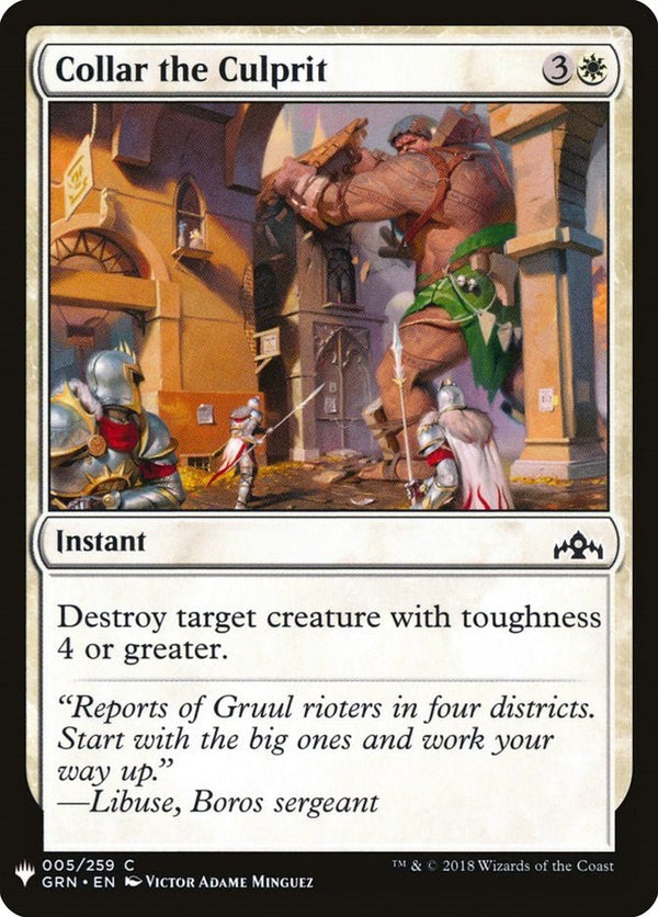 Collar the Culprit [LIST - 5] - Cartes Sportives Rive Sud
