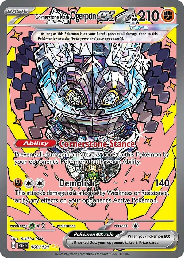 Cornerstone Mask Ogerpon ex - 160/131 [PRE - 160/131] - Cartes Sportives Rive Sud