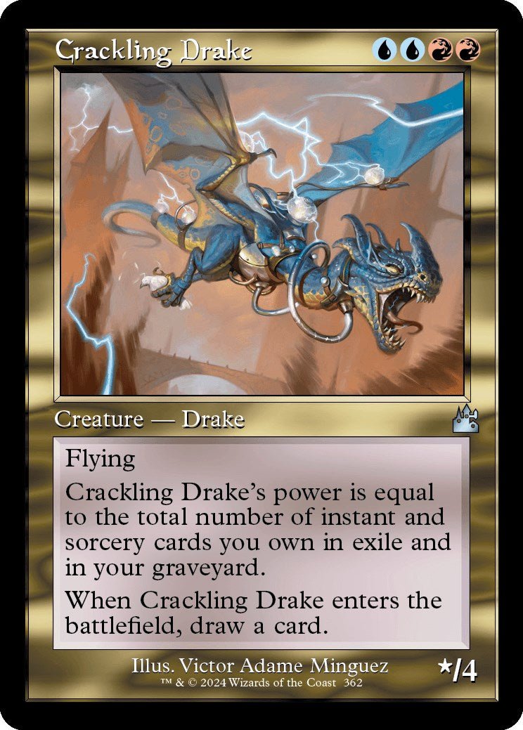 Crackling Drake (Retro Frame) [RVR - 362] - Cartes Sportives Rive Sud
