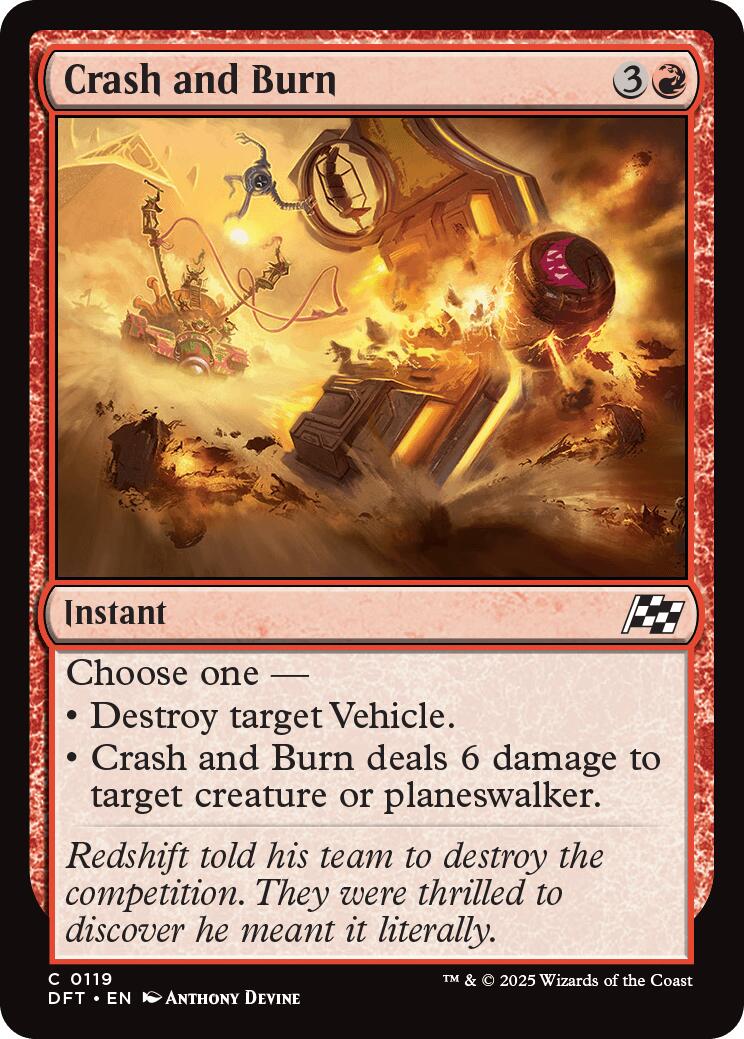 Crash and Burn [DFT - 119] - Cartes Sportives Rive Sud