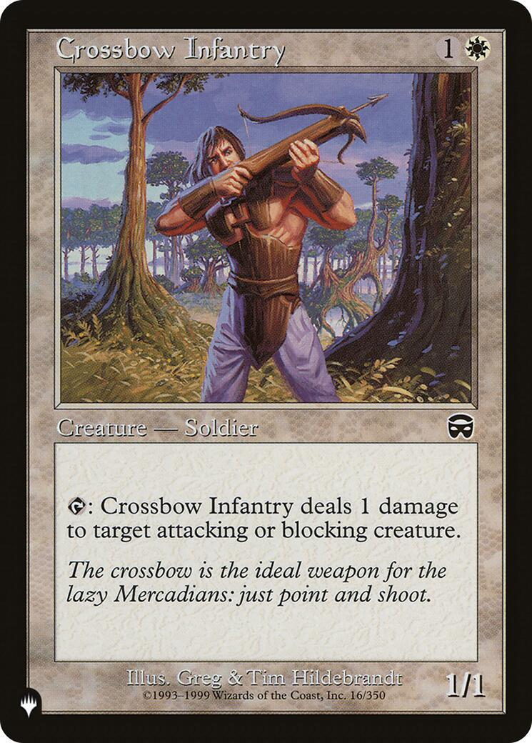 Crossbow Infantry [LIST - 16/350] - Cartes Sportives Rive Sud