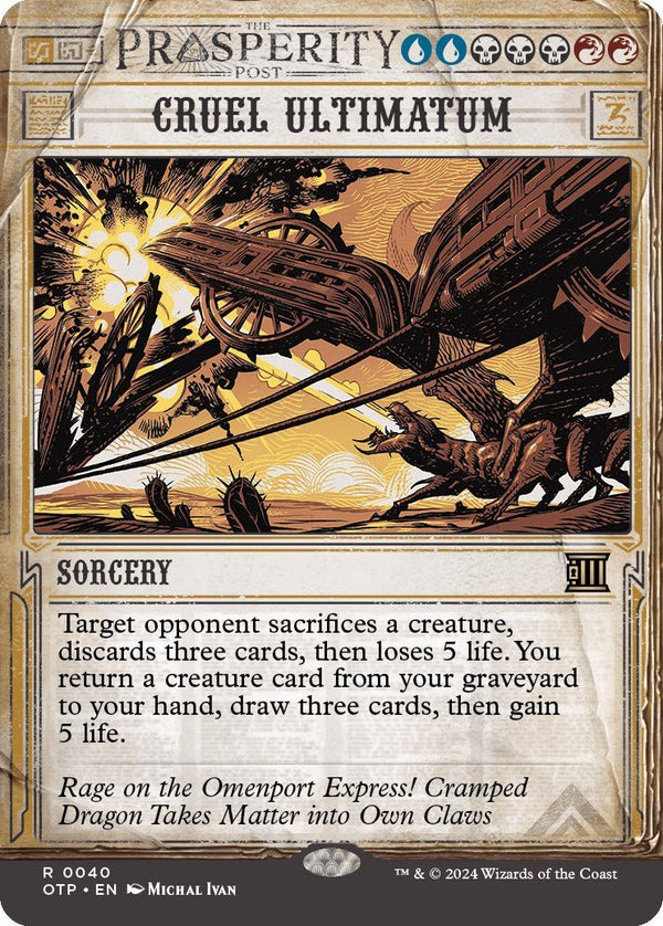 Cruel Ultimatum [OTP - 40] - Cartes Sportives Rive Sud