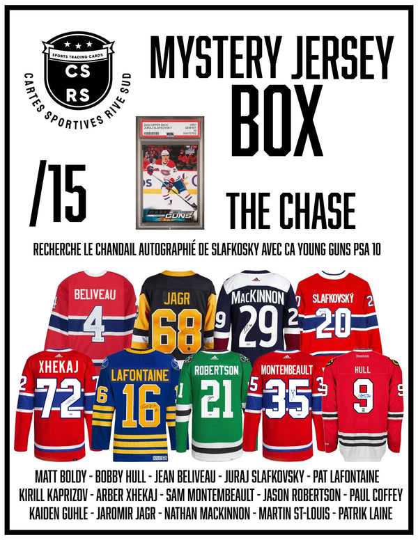 CSRS Mystery Jersey Box (Slafkovsky Chase) (PreOrder) - Cartes Sportives Rive Sud