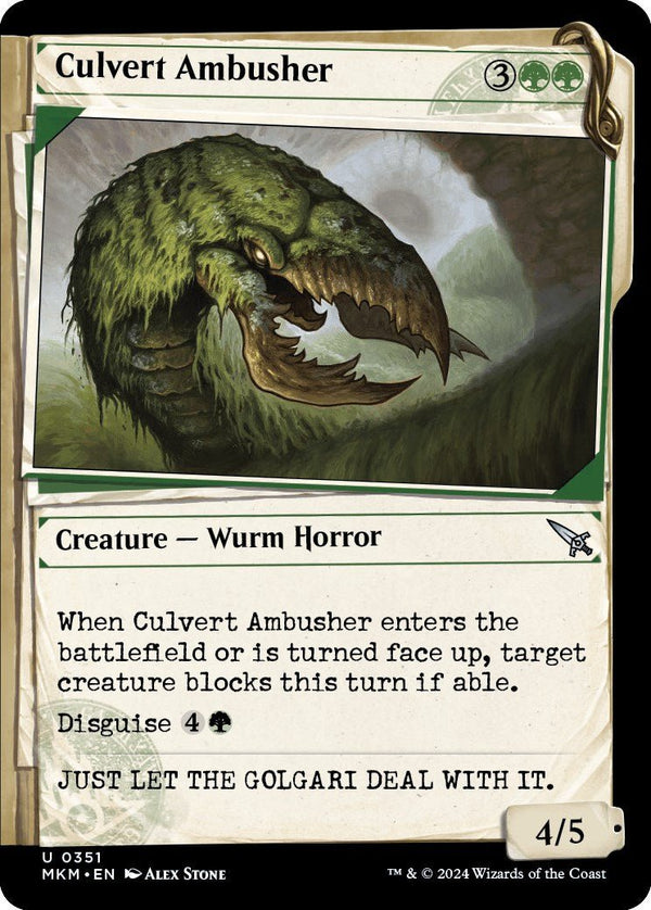 Culvert Ambusher (Showcase) [MKM - 351] - Cartes Sportives Rive Sud