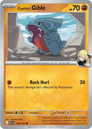 Cynthia's Gible [ASC - 109/217] - Cartes Sportives Rive Sud