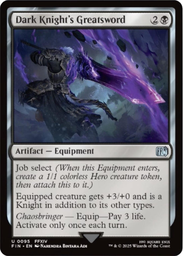 Dark Knight's Greatsword [FIN - 95] - Cartes Sportives Rive Sud