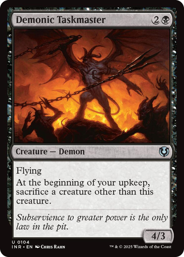 Demonic Taskmaster [INR - 104] - Cartes Sportives Rive Sud
