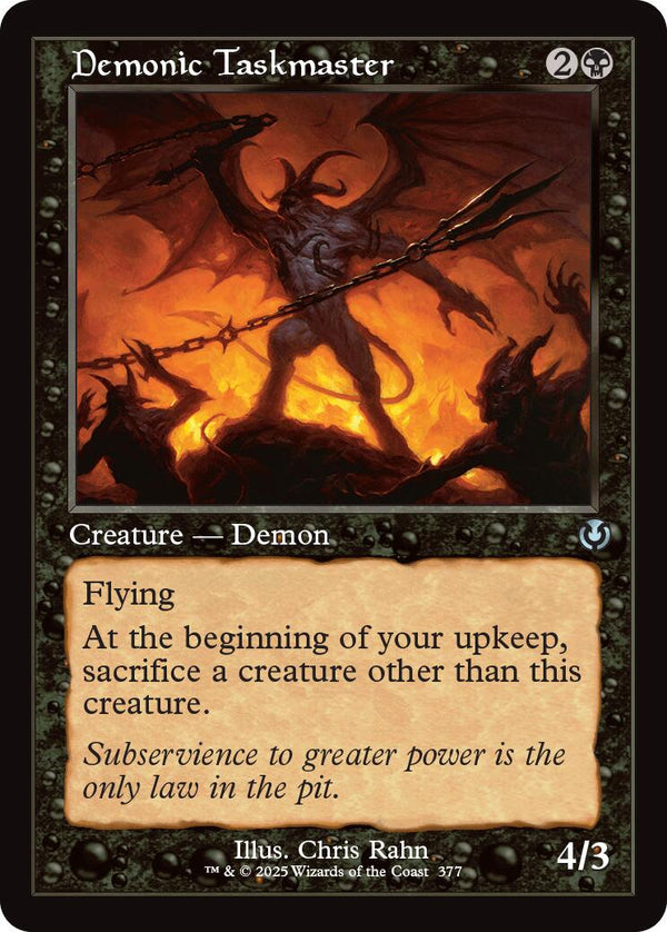 Demonic Taskmaster (Retro Frame) [INR - 377] - Cartes Sportives Rive Sud