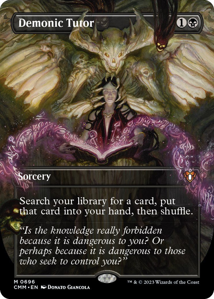 Demonic Tutor (Borderless) [CMM - 696] - Cartes Sportives Rive Sud