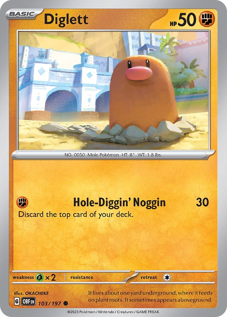 Diglett [OBF - 103/197] - Cartes Sportives Rive Sud