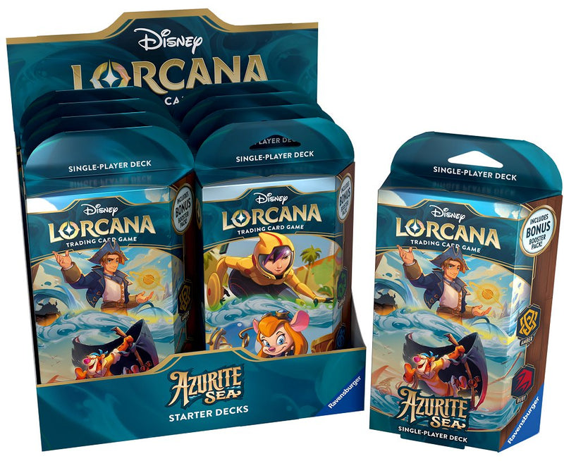 Disney Lorcana Azurite Sea Starter Decks (Pre - Order) - Cartes Sportives Rive Sud