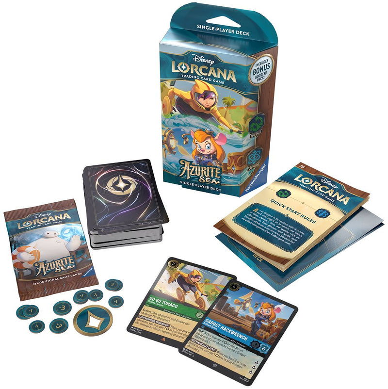 Disney Lorcana Azurite Sea Starter Decks (Pre - Order) - Cartes Sportives Rive Sud