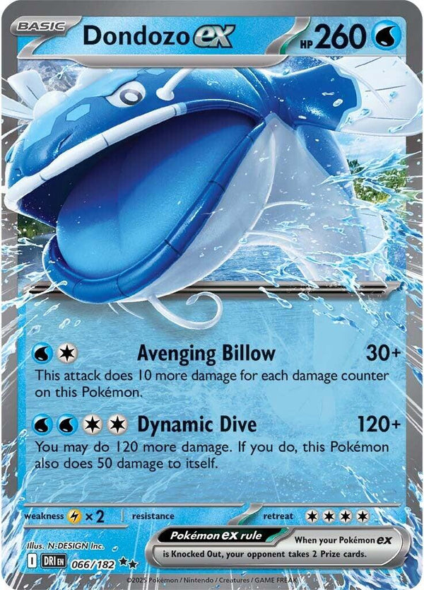 Dondozo ex - 066/182 [DRI - 066/182] - Cartes Sportives Rive Sud
