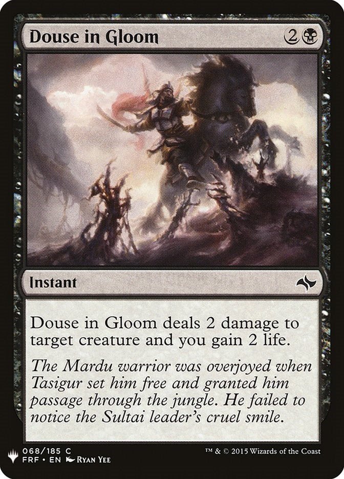 Douse in Gloom [LIST - 68] - Cartes Sportives Rive Sud