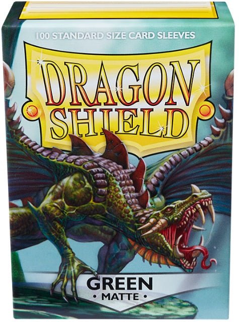 Dragon Shield Classic 100 Matte Green Standard Size Sleeves - Cartes Sportives Rive Sud