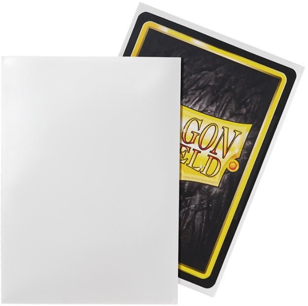 Dragon Shield Classic 100 White Standard Size Sleeves - Cartes Sportives Rive Sud