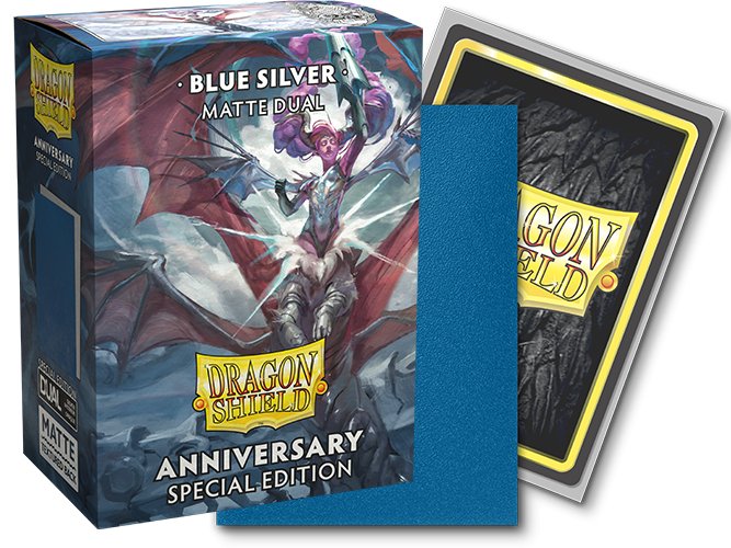 Dragon Shield Sleeves Anniversary Special Edition Blue/Silver - Cartes Sportives Rive Sud