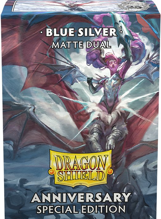 Dragon Shield Sleeves Anniversary Special Edition Blue/Silver - Cartes Sportives Rive Sud