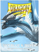 Dragon Shield Sleeves Dual Matte Sky Blue and Silver 100CT (Pre - Order) - Cartes Sportives Rive Sud