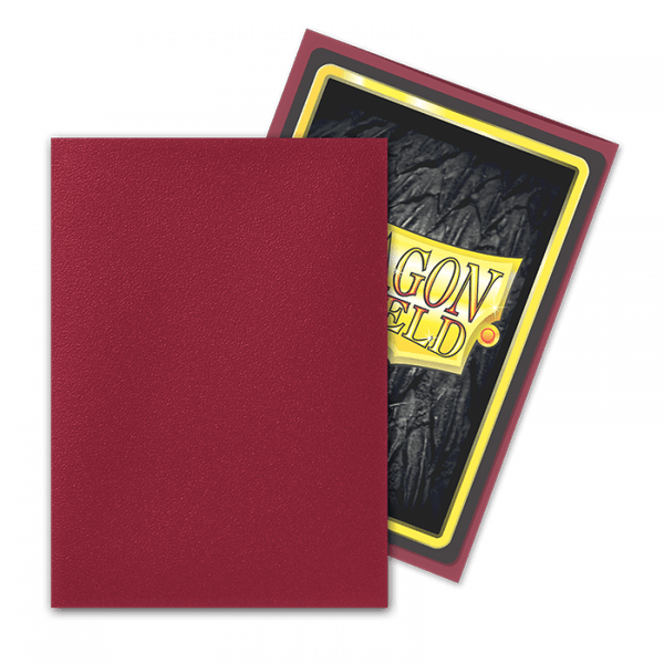 Dragon Shield Sleeves Matte Blood Red 100ct - Cartes Sportives Rive Sud
