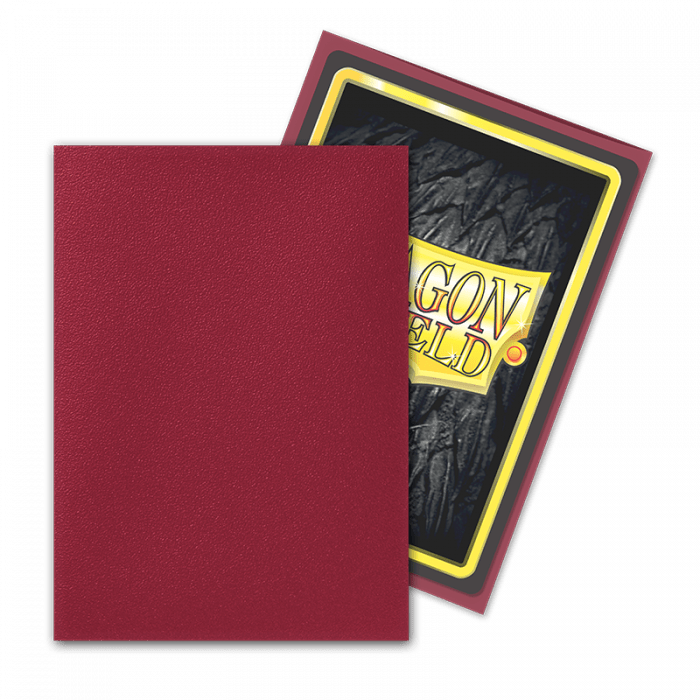 Dragon Shield Sleeves Matte Blood Red 100ct - Cartes Sportives Rive Sud