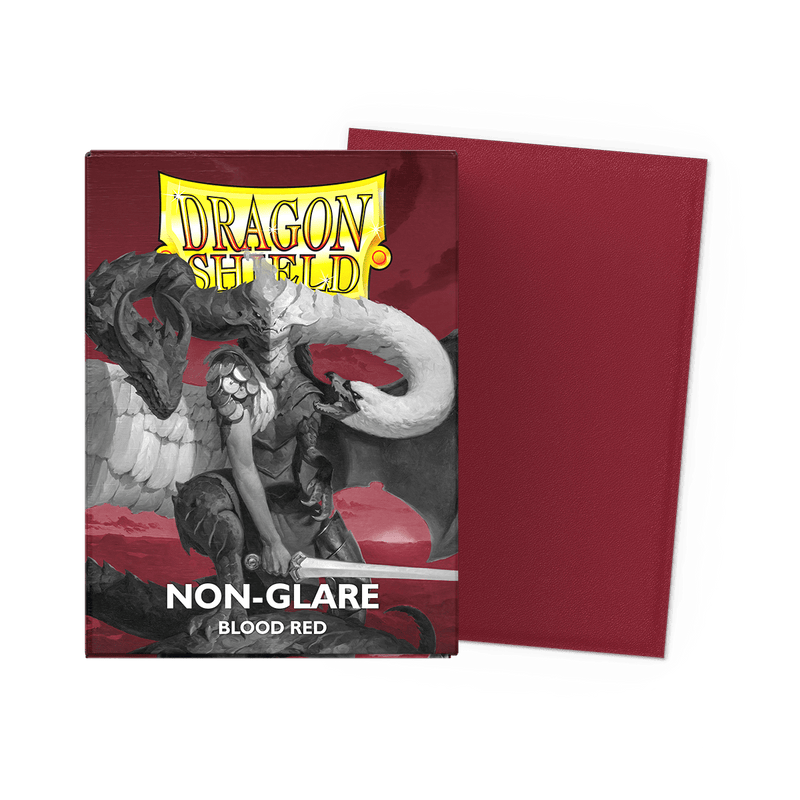 Dragon Shield Sleeves Matte Blood Red Non - Glare 100ct (Pre - Order) - Cartes Sportives Rive Sud