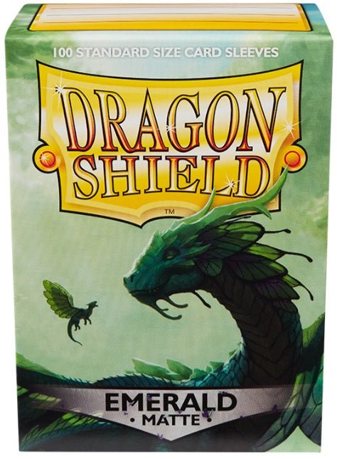 Dragon Shield Sleeves Matte Emerald 100CT - Cartes Sportives Rive Sud