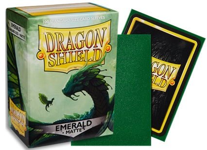 Dragon Shield Sleeves Matte Emerald 100CT - Cartes Sportives Rive Sud