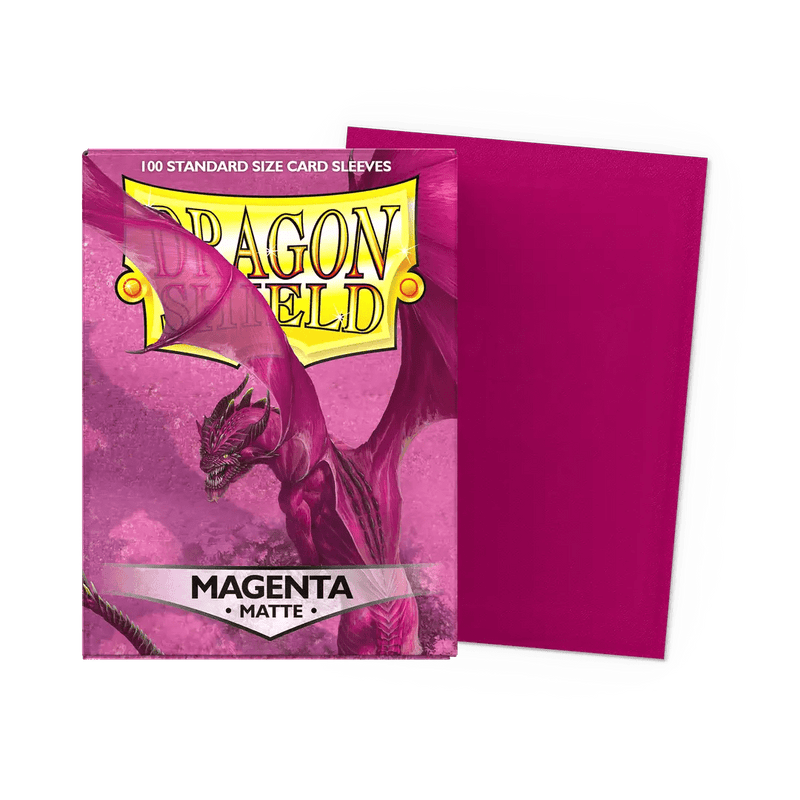 Dragon Shield Sleeves Matte Magenta 100ct - Cartes Sportives Rive Sud