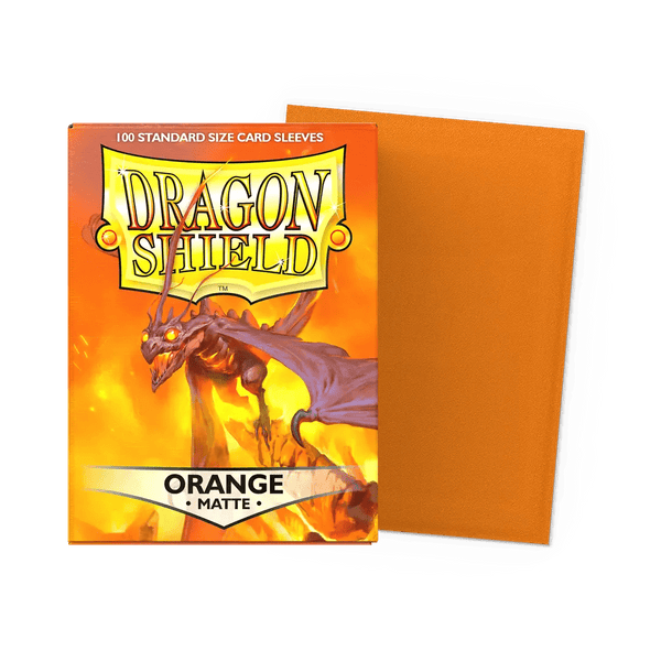 Dragon Shield Sleeves Matte Orange 100ct - Cartes Sportives Rive Sud