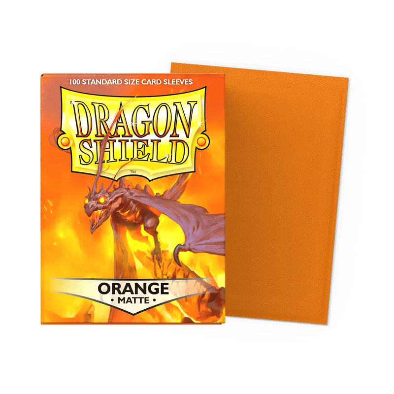 Dragon Shield Sleeves Matte Orange 100ct - Cartes Sportives Rive Sud