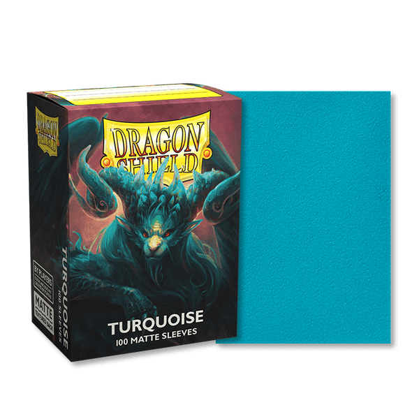 Dragon Shield Sleeves Matte Turquoise 100ct - Cartes Sportives Rive Sud