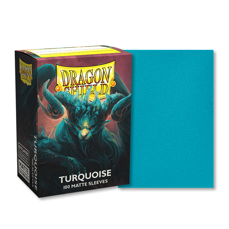 Dragon Shield Sleeves Matte Turquoise 100ct - Cartes Sportives Rive Sud