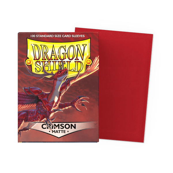 Dragon Shield Standard Size Sleeves Crimson Matte 100ct - Cartes Sportives Rive Sud