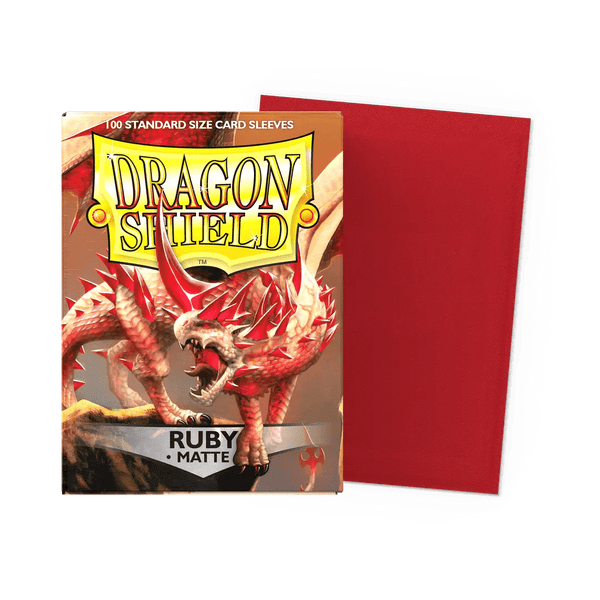 Dragon Shield Standard Size Sleeves Ruby Matte 100ct - Cartes Sportives Rive Sud