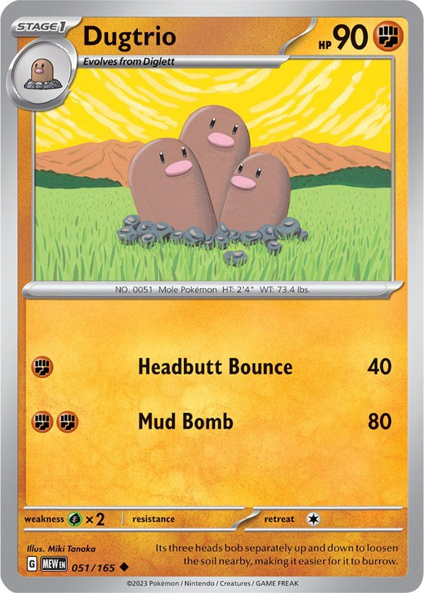Dugtrio [MEW - 051/165] - Cartes Sportives Rive Sud