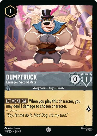 Dumptruck - Karnage's Second Mate [8 - 185/204] - Cartes Sportives Rive Sud