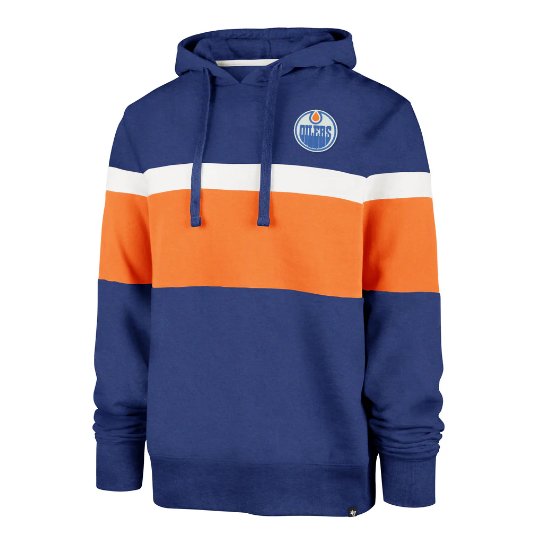 Edmonton Oilers 47Brand Warren Hood Hoodie Blue/Orange - Cartes Sportives Rive Sud