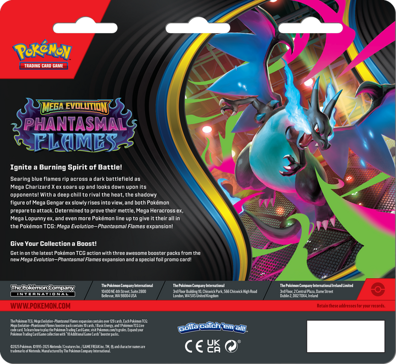 Pokemon ME02 Phantasmal Flames 3PK Blister (Pre-Order)
